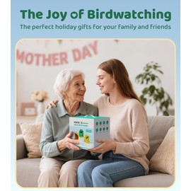 HIXX Smart Bird Feeder with Camera, Lifetime Free AI Bird Species Recognition, Solar-Powered Video Birds Feeder for Outdoors with HD Camera, Mounts Anywhere (Deep Blue)