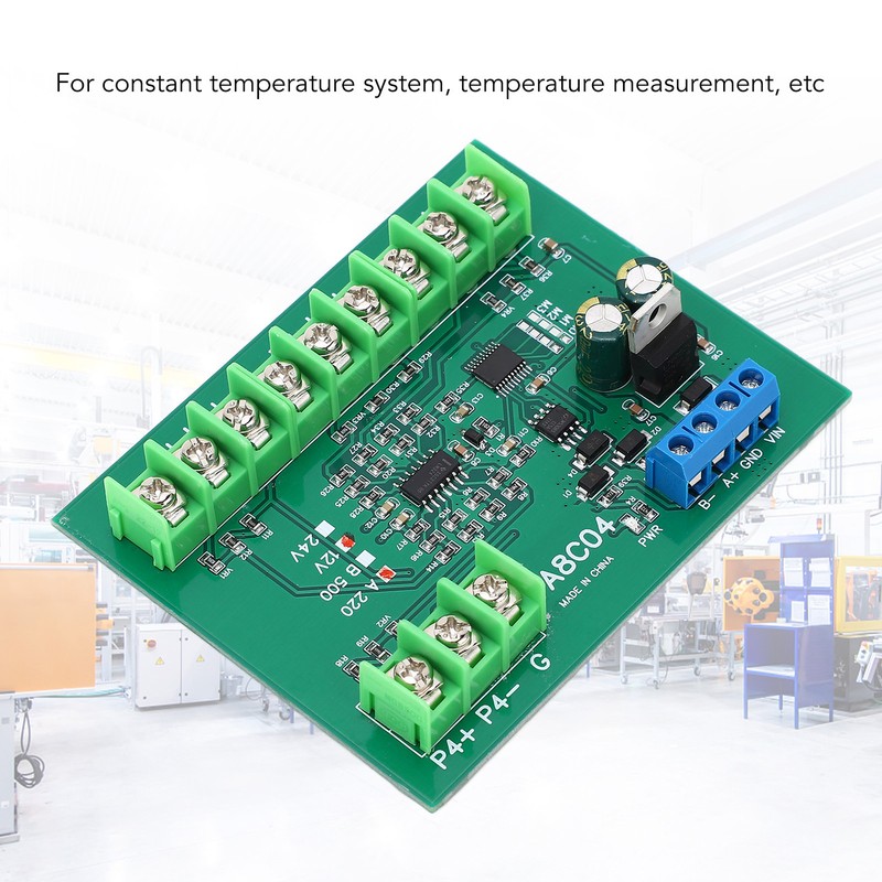 4 Channel PT100 RTD RS485 Temperature Sensor Board Temp Acquisition