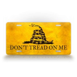 Don't Tread On Me License Plate Gadsden Flag Culpeper Freedom Rebel DTOM Auto Tag