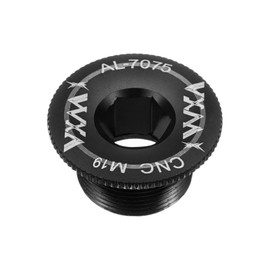 sourcing map Crank Cover Screw M19 Set Aluminum Alloy Bicycle Crank Fixing Bolt Bike Crankset Arm Bolt Chainwheel Screws for Mountain Bike, Black