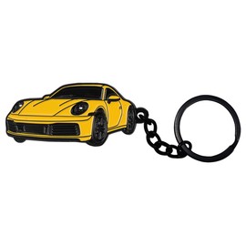 BIHEE Car Key Fob Mini Pendant Compatible with 911 Beautiful Gift Metal Keyring for Car Keys, Car Decorations, Men, Women, yellow