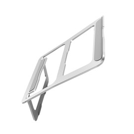CAXUSD Alloy Laptop Bracket Portable Laptop Stand for Desk Heat Dissipation Foldable Anti-Slip 18 Degree Elevation Silver