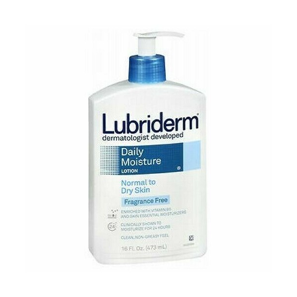 Lubriderm Daily Moisture Lotion Fragrance Free 16 Oz