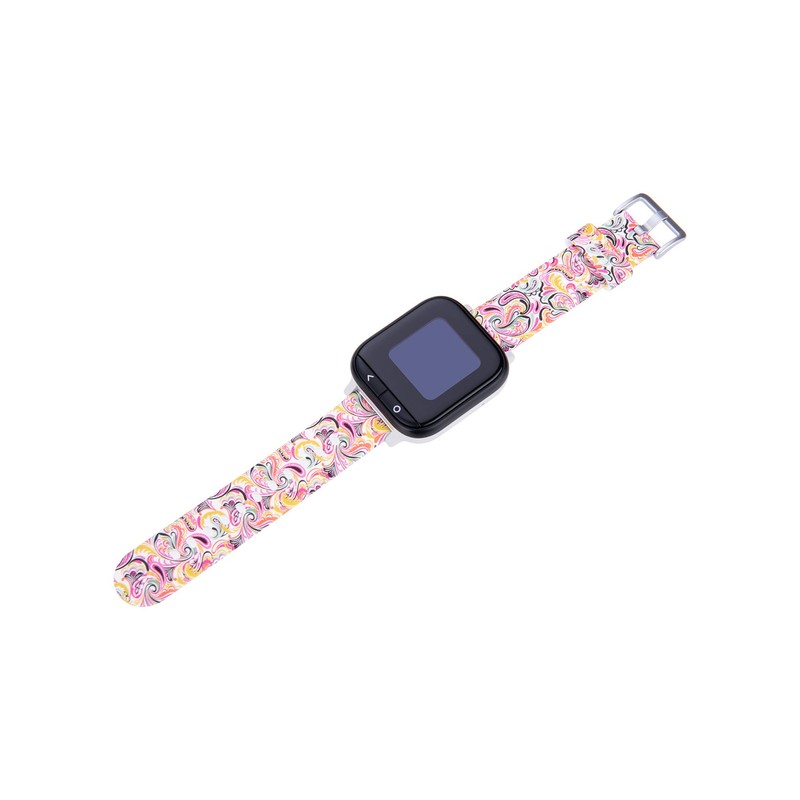 Compatible with Bark Watch Band, Soft Silicone Colorful Pattern Wristband