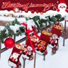 ZoneYan Set of 4 Christmas Stockings, 3D Santa Stocking, Christmas