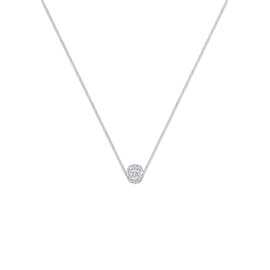 Elli Necklace Ladies Ball Pendant with Crystals in 925 Sterling Silver