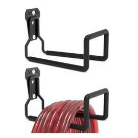 Wandmontierte Schlauchhalter Gartenschlauch Halterung aus Metall, Robuster Wasserschlauchhaken für den Außenbereich, Langlebige und Platzsparende Schlauchtrommel Ideal für Gärten, Bauernhöfe