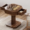 SogesPower Chess Checker Game Table with 2-Drawers Storage, Game Board