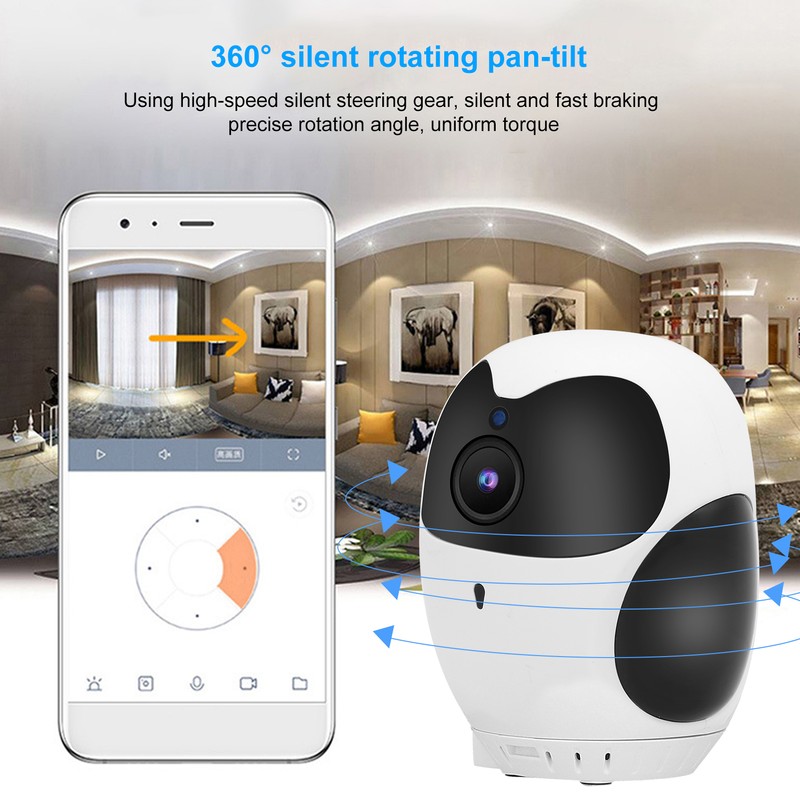 360° 1080P HD Wifi Camera HDR Battery Network Cloud Storage
