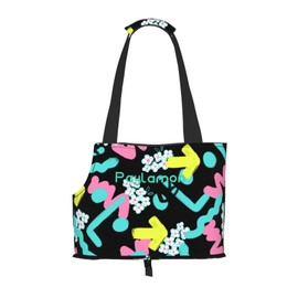 Paylamon Compatible Small Cat & Dog Portable Shoulder Bag, Collapsible Travel Pet Tote Bag, puppy carrier for Carrying on Planes, Buses, Subway (Small fresh graffiti)