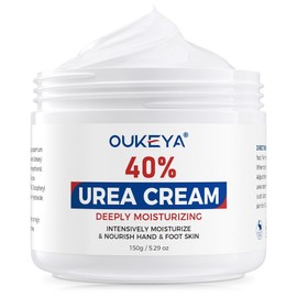 OUKEYA 40% Yuria Cream Cracked & Dry Heel Care Renewal Package, 150g, 1 Piece, 1 Piece / OUKEYA 40% 유리아 크림 갈라짐 & 건조 발뒤꿈치 케어 리뉴얼 패키지, 150g, 1개, 1개입