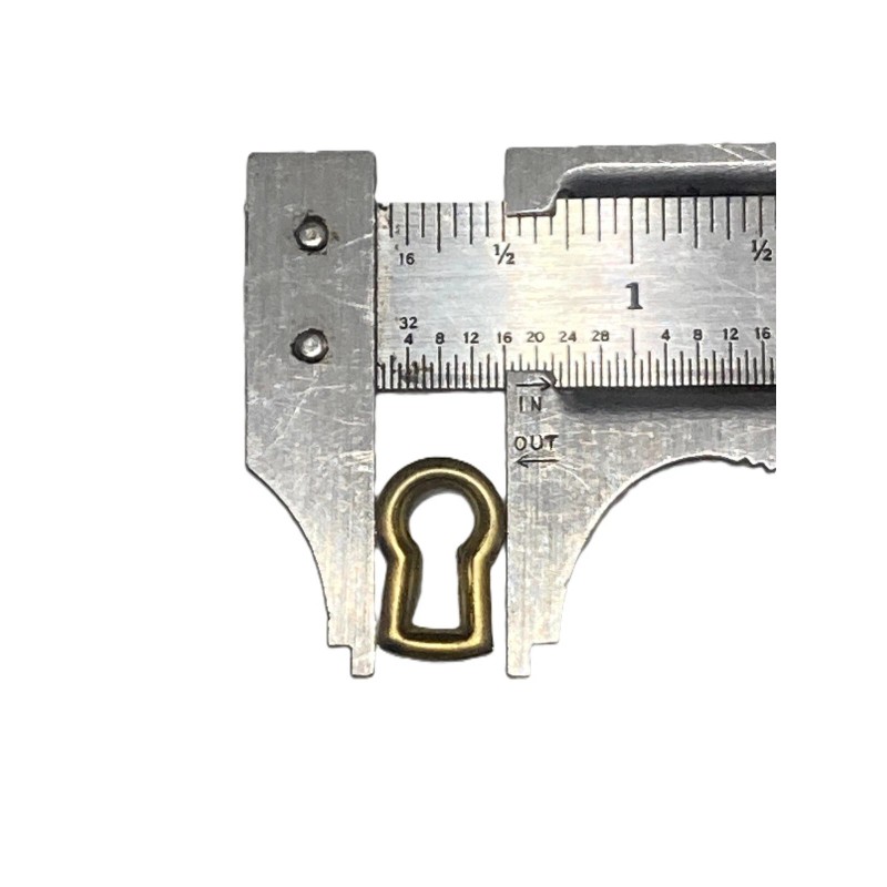 Keyhole Insert Stamped Brass, 3/4" Tall