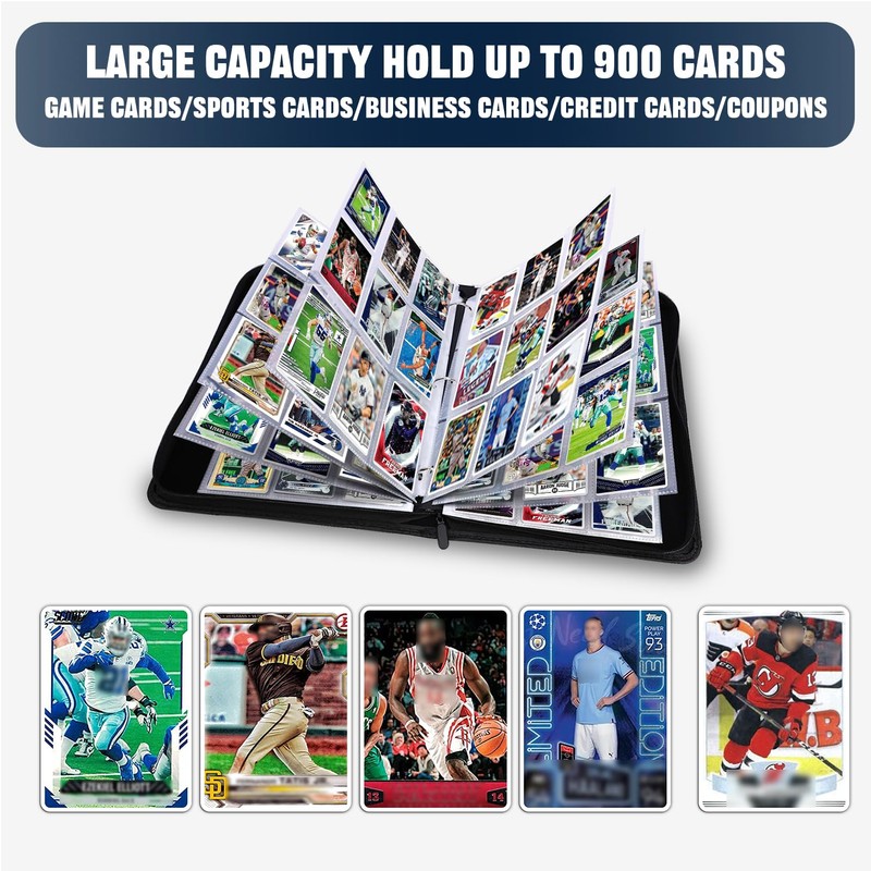 HESPLUS 900 Pockets Hockey Card Binder, Hockey Trading Cards Display