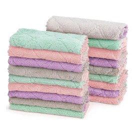 10 Trapos Secadores Cocina Felpa Sin Pelusa Super Absorbente                                                                                          