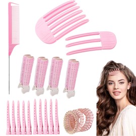 Kit de Accesorios para Peinar 21 Piezas – Pinzas para Volumen, Peine para Tinte, Rizos de Franja, Pinzas de Pato y Pulseras de Cabello – Herramientas 