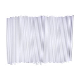 Clear Plastic BPA Free Disposable 10.25 Inch Tall Jumbo Drinking Straws Individually Wrapped for Cold Beverages Soda Juice Restaurants Bars Parties BBQs Events (500)