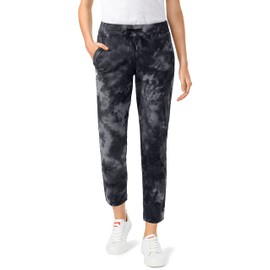 G Gradual G Gradual Women's Pants with Deep Pockets 7/8 Stretch Sweatpants for Women Athletic, Golf, Lounge, Work (Black Tie Dye, X-Small)