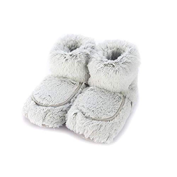 INUC5 Warmies microwavable French Lavender Scented Gray Marshmallow Boots