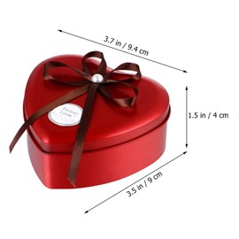 Metal Heart Tin: Heart Shaped Boxes, Candy Boxes With Bow Lid for Christmas Weddings Valentines Day