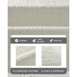 AMOAMI-Bath Mat-Super Absorbent Quick Dry Bathroom Floor Mats-Rubber Backing Washable Bath Mats for Bathroom Thin Bathroom Rugs Fit Under Door-Bath Rug for in Front of Sink,Bathtub,Shower Room White