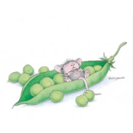 Unbranded New Clear Cling STAMP  House Mouse Style Stamp Pea Pod Nap