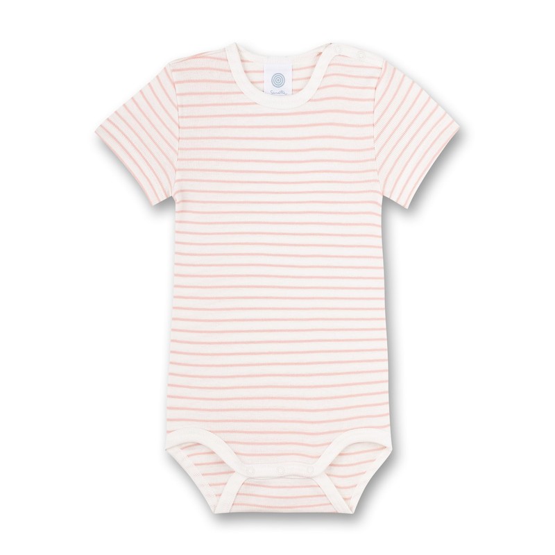 Sanetta Baby Girl Beige Bodysuit Set, White Pebble
