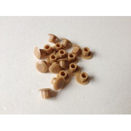 Hinge and Bracket Supplies Hole Cover Cap Pack 50 Oak Plastic 5Mm Diameter Hole