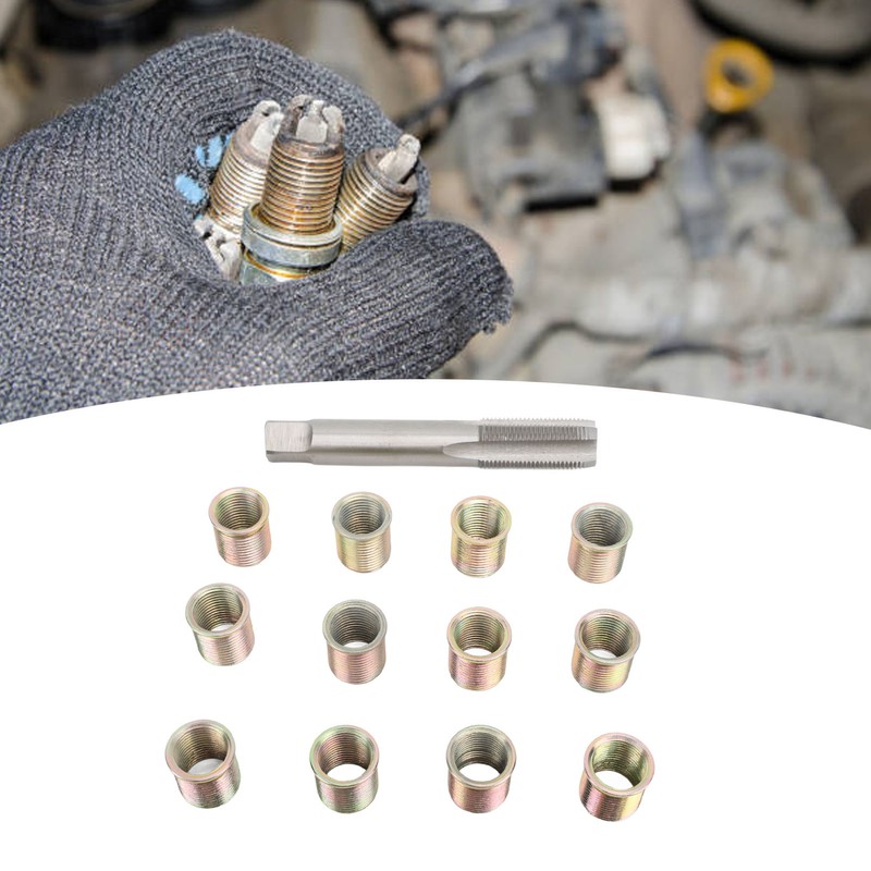 Thread Repair Tools 12Pcs Stainless Steel Inserts with 1Pc Screw