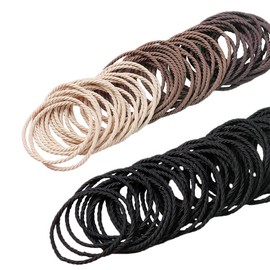 GLOWZEN Hair Bands Stylish Scrunchie Large Capacity Set of 100 Exquisite Rope Hair Bands Fashionable and Practical (Pack of 4 Colors)