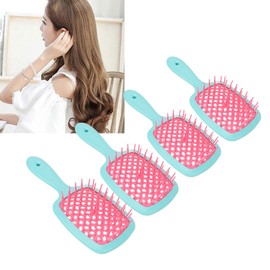 4 Piece Detangling Brush, Hollow Design Wet Dry Comb for Curly Hair, Thick Hair, Straight Hair