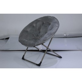 Saucer Chair, Oversized Foldable Floor Chair, Non-Slip Plush Seat for Teens/Adults, Bedroom/Dorm Lounge Chair. Gray