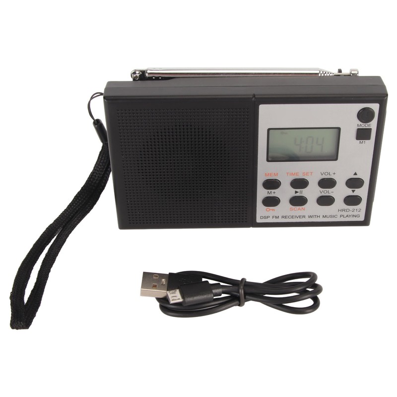 Digital Radio Bluetooth MP3 Player Rechargeable Supports Memory Card DSP