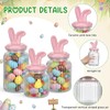 Potchen Easter Glass Jars with Airtight Lids Set of 3,