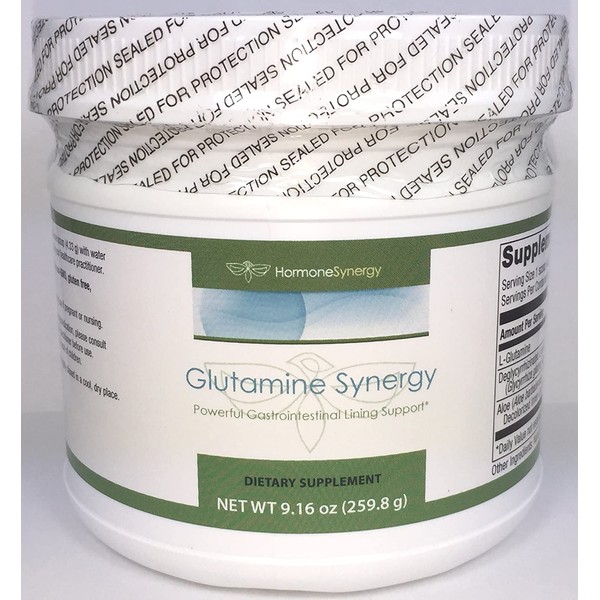 Glutamine Synergy | 9.27 oz. (259.8 g) Powder | Powerful Gastrointestinal Lining Support* | 3 Key Ingredients - 3.5 g. glutamine, 500 mg deglycyrrhizinated Licorice (DGL), and 50 mg Aloe