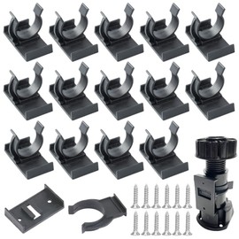 Sctmda Kitchen Skirting Board Clips, Pack of 16, Kitchen Pedestal Clips, Kitchen Pedestal Fixing Pedestal Holder, Base Clips with Fixing, Pedestal Bracket Kitchen with 32 Screws for Bathroom, Base 27