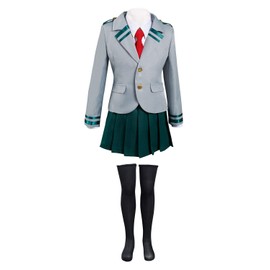 Verycos Kids Ochaco Uraraka Cosplay Costume Outfit Tsuyu Asui School Uniform Girls
