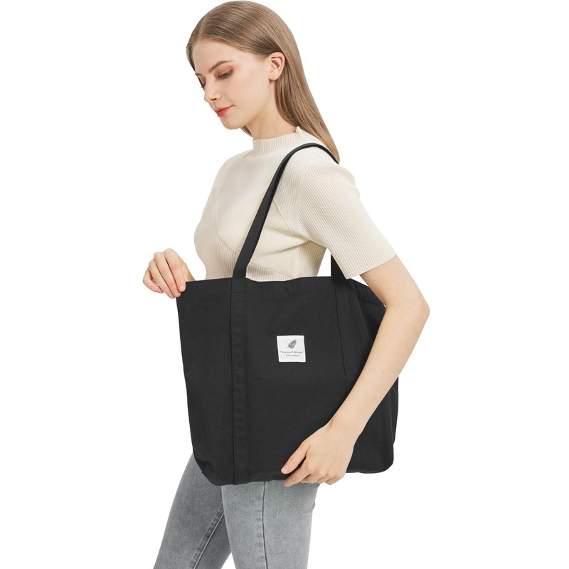 TeeYee Women's Fabric Bags Tote Bag Plain Shoulder Bag Lightweight