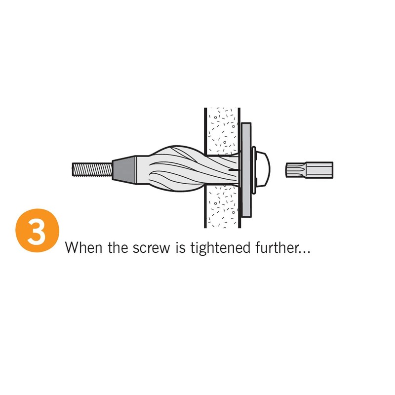 Expandette plasterboard Stud Wall fixings 6 Pack - 40kgs Load
