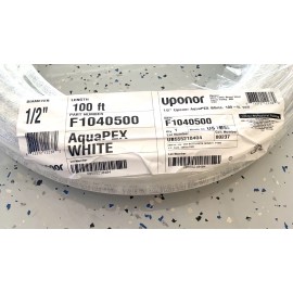 Uponor Wirsbo F1040500 AquaPEX White Tubing 100 Ft Coil (PEXa) Plumbing, 1/2"