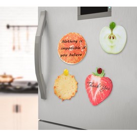 Teadokly 12PCS Funny Fruit Shaped Sticky Notes, Strawberry Sticky Notepad, Apple Post Notes, Orange Sticky Notes for Office, School Stationery Supplies, Refrigerator, Party Favors