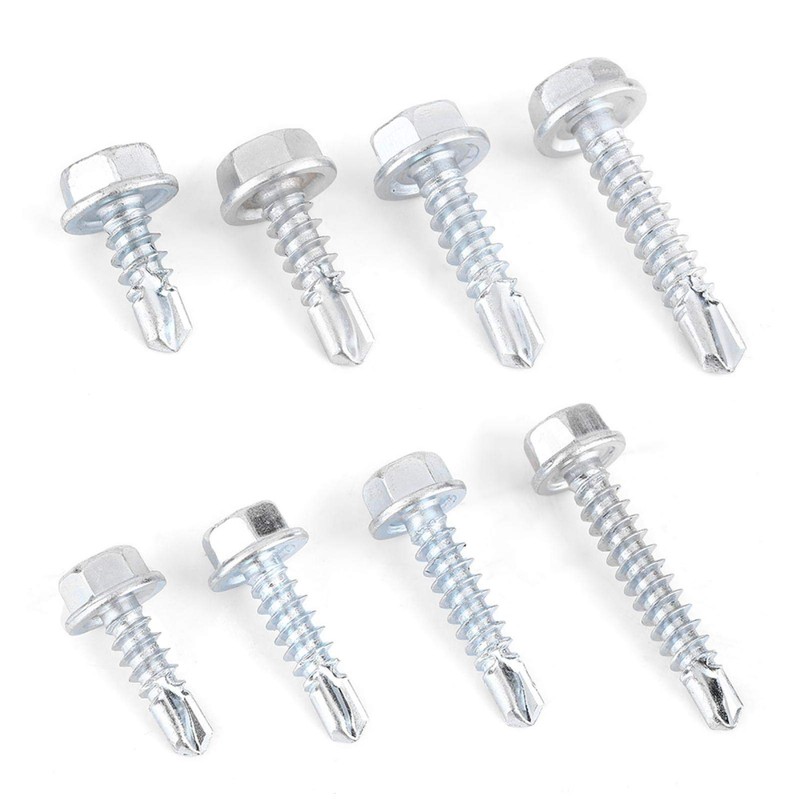 200pcs Self Tapping Screw, Metal Self Tapping Drill Screws Assortment