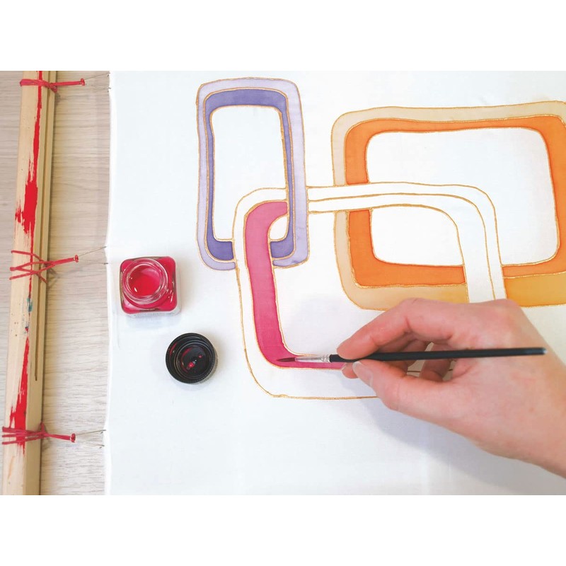 Javana Silk Painting, Creative Set with 6 different colours