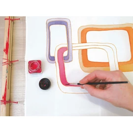 Javana Silk Painting, Creative Set with 6 different colours
