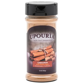 Upouria Cinnamon with Brown Sugar Shakeable Hot Cocoa and Coffee Topping 5.5 Ounce (Pack of 2)