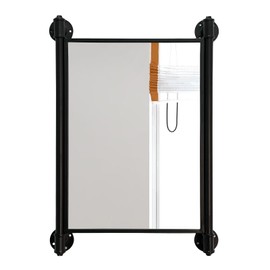 OLDRAINBOW Industrial Pipe Mirror for Bathroom,Rectangle Iron Wall Mirrors for Living Room Bedroom(27.5 x 19.68 in)