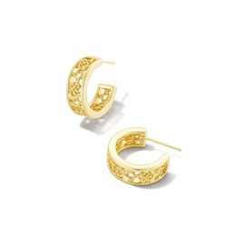 Kendra Scott Kelly Huggie Earring, 14k Gold Plated Brass, Fashion Jewelry for Women
