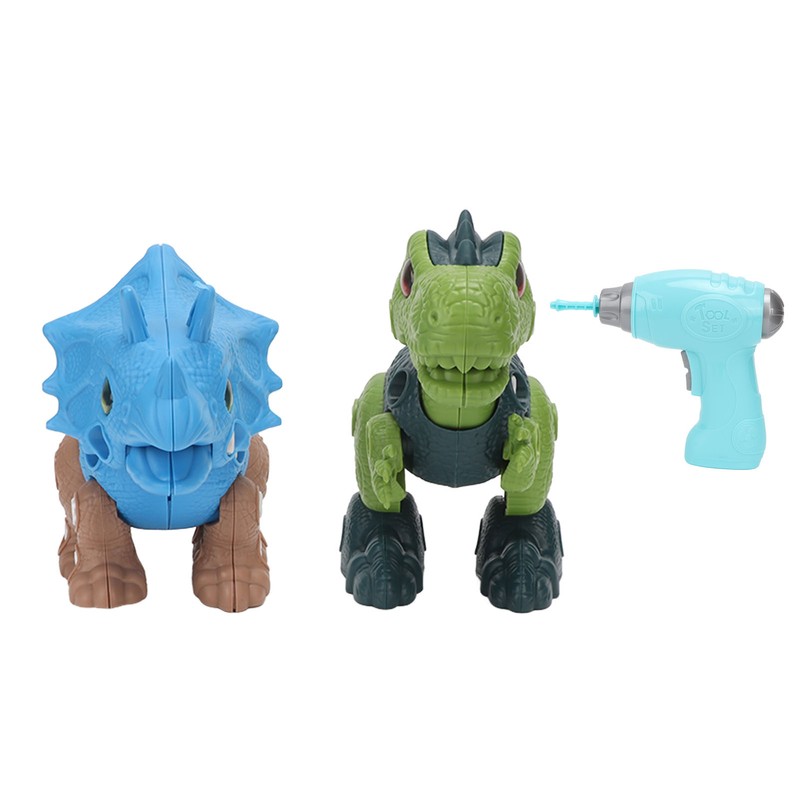 2 Sets Dinosaur Assemble Toy Develop Hand On Ability Educational