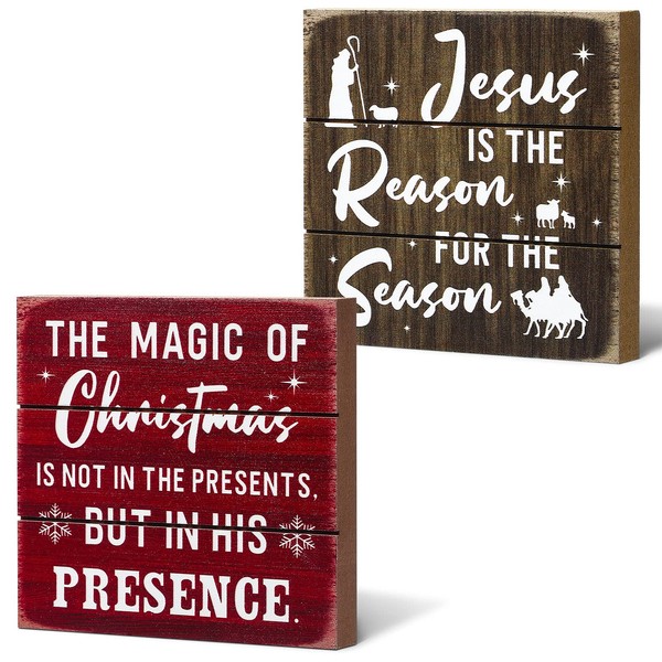 Rustic Christmas Sign Jesus is The Reason for The Season