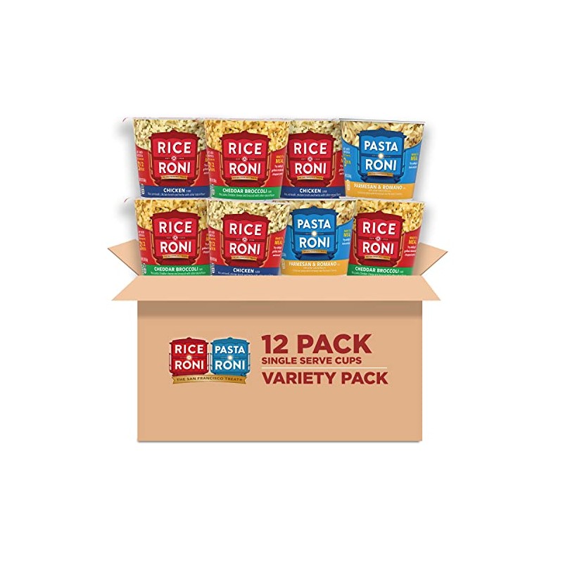 Rice-A-Roni Cups Individual Cup, 3-Flavor Variety Pack, 2.25 Oz (Pack