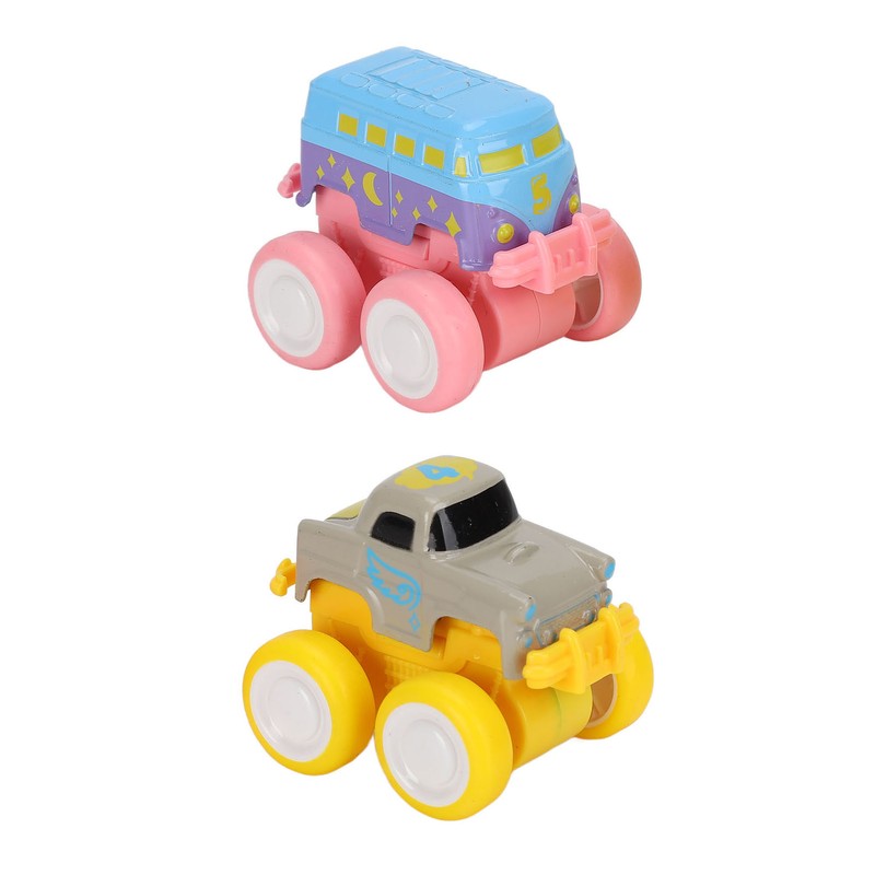 4pcs Pull Back Car Toys Cartoon Q Version Alloy Vehicle